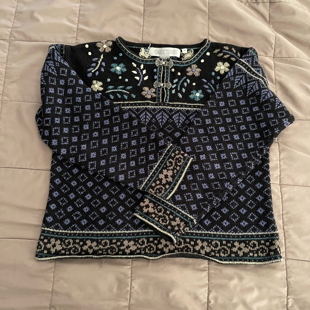 Nomadic Trader Nordic Style Pullover Sweater - image 1